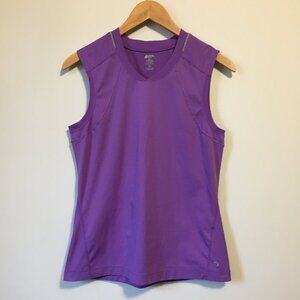MEC Purple Sporty Muscle Shirt With Reflectors